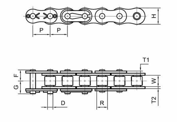 16BSS X 10 FT (BRITISH STAINLESS ROLLER CHAIN)