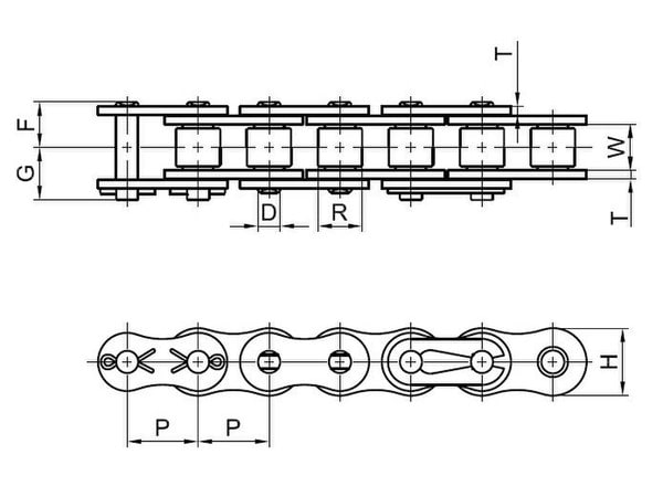 40 ANSI ROLLER CHAIN CARBON STEEL